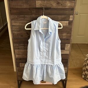 TCEC Light Blue Sleeveless Kids Dress
